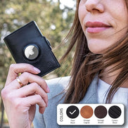 Geldbörse AirTag 'Verona' - Leder-Wallet mit AirTag- & Münzfach
