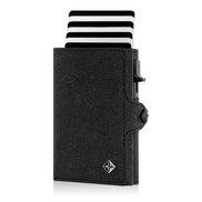 Geldbörse 'Lasse' - Minimalistisches Card Holder Wallet Schwarz – Zertifiziert Vegan aus Premium-Papierleder