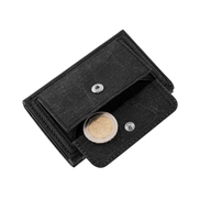 Geldbörse 'Lasse' - Minimalistisches Card Holder Wallet Schwarz – Zertifiziert Vegan aus Premium-Papierleder