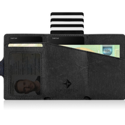 Geldbörse 'Lasse' - Minimalistisches Card Holder Wallet Schwarz – Zertifiziert Vegan aus Premium-Papierleder