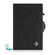 Geldbörse 'Lasse' - Minimalistisches Card Holder Wallet Schwarz – Zertifiziert Vegan aus Premium-Papierleder