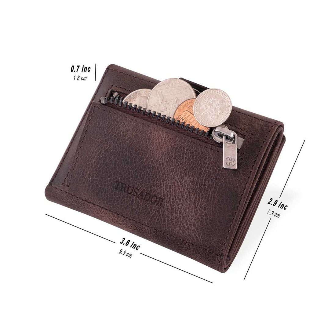 Geldbörse AirTag 'Verona' - Leder-Wallet mit AirTag- & Münzfach