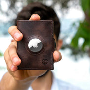 Geldbörse AirTag 'Verona' - Leder-Wallet mit AirTag- & Münzfach