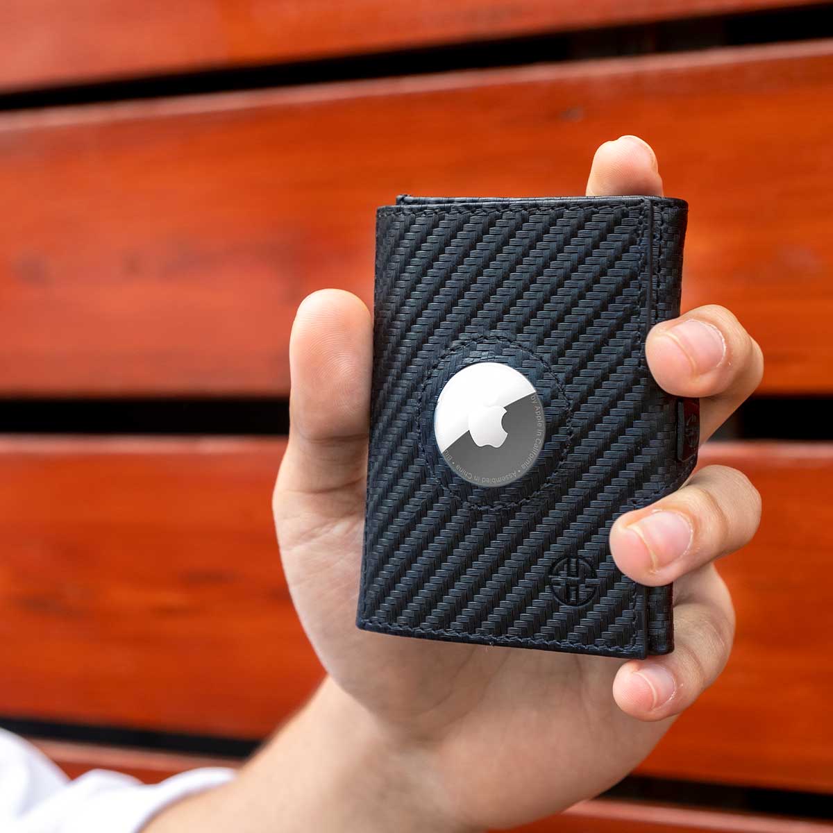 Geldbörse AirTag 'Verona' - Leder-Wallet mit AirTag- & Münzfach