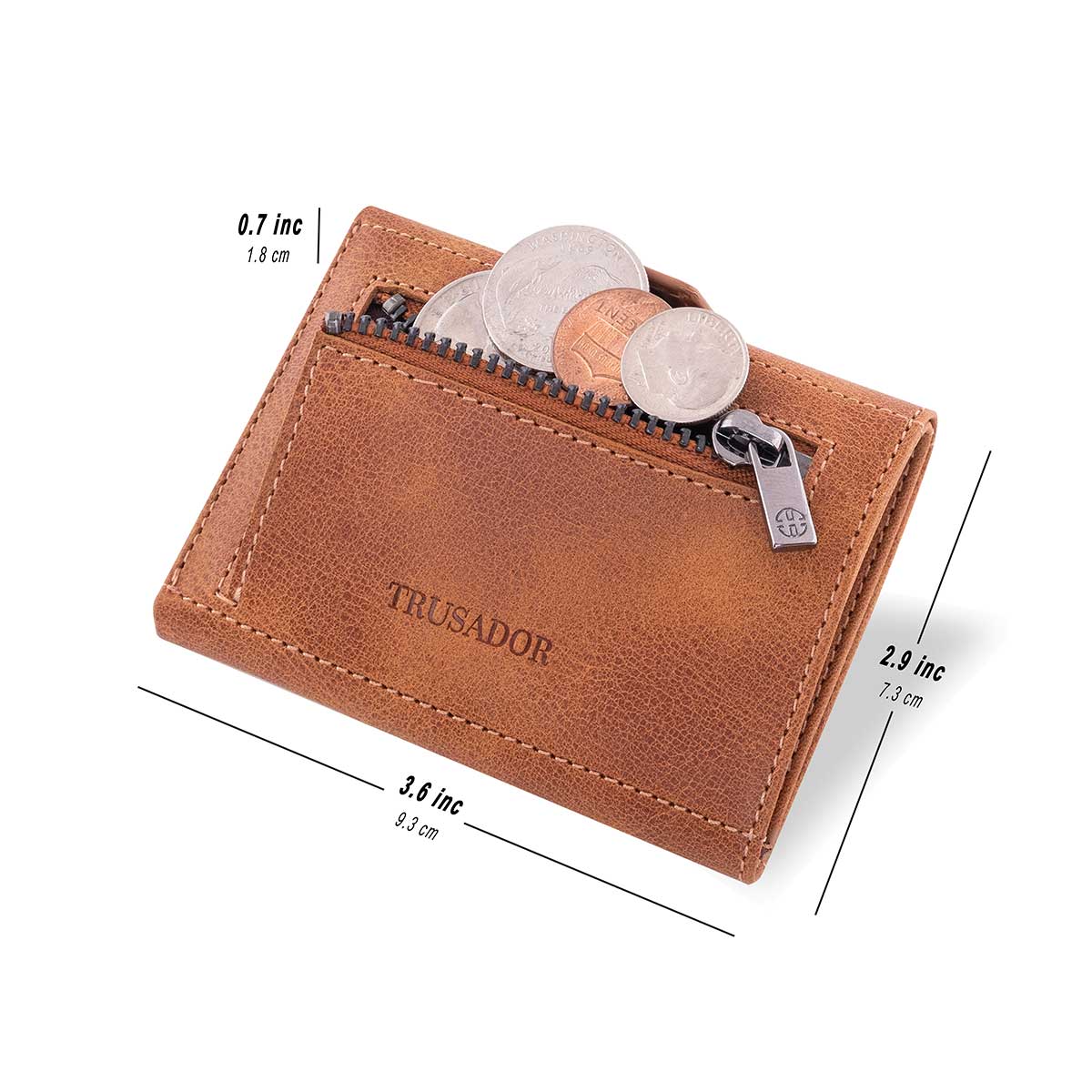 Geldbörse AirTag 'Verona' - Leder-Wallet mit AirTag- & Münzfach